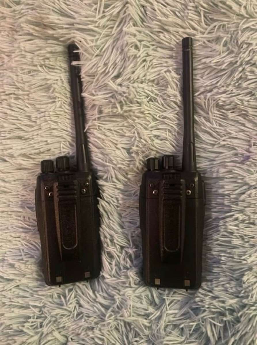 Set of walkie talkie radios