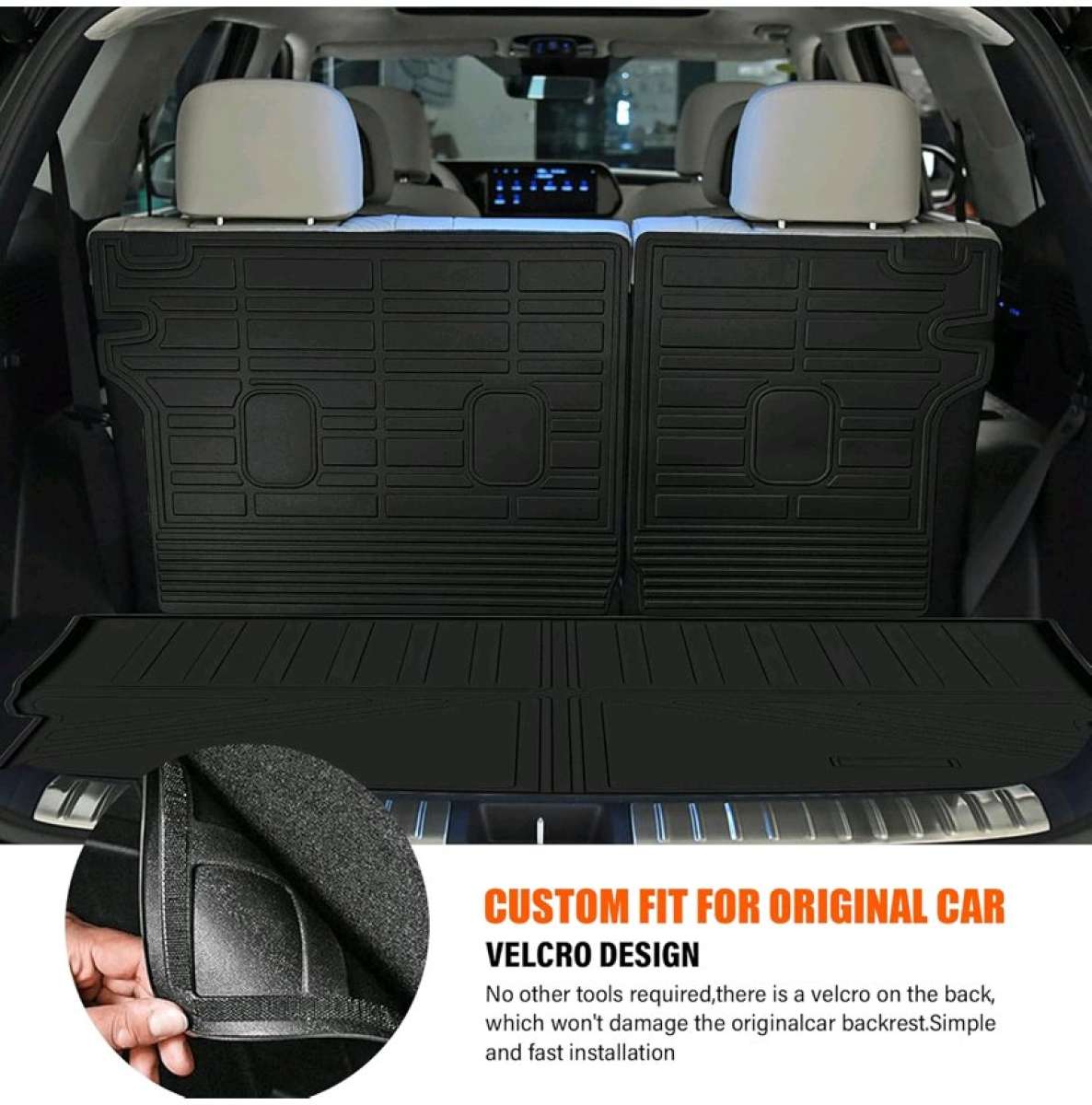 DIKSOAKR Car Floor Mats  Cargo Liner  Backrest Mat for Nissa