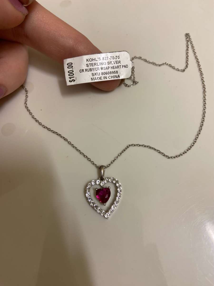 Sterling silver heart pendant