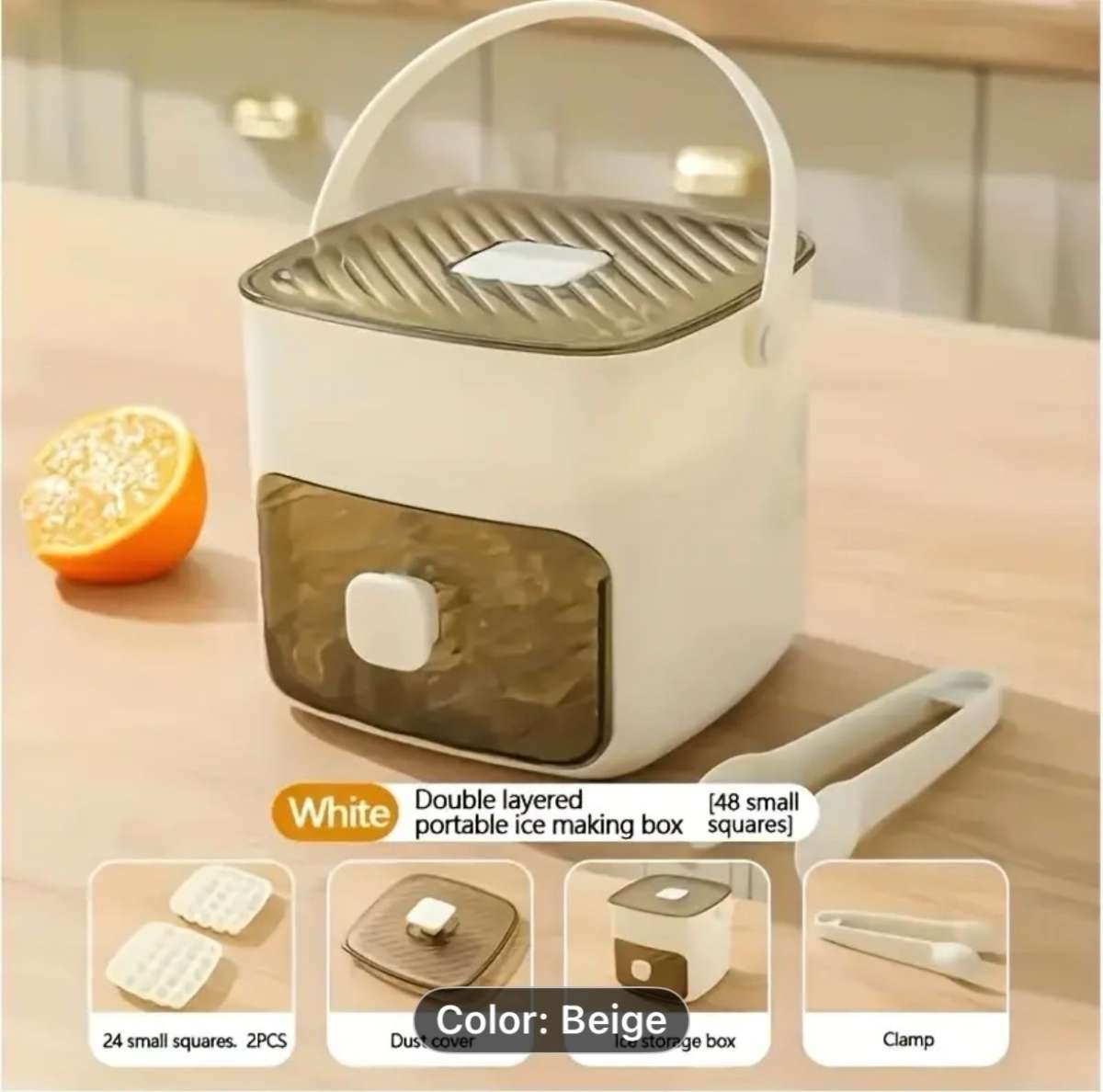 Capacity DoubleLayer 48Compartment Ice Tray