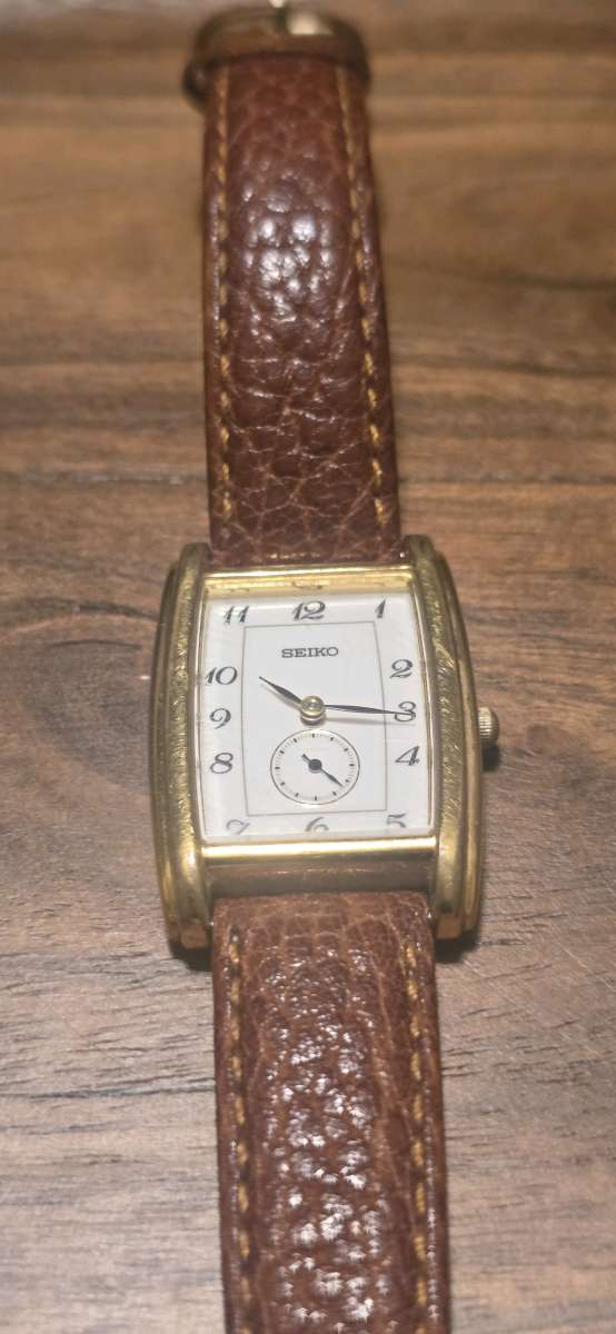 vintage seiko cartier tank style