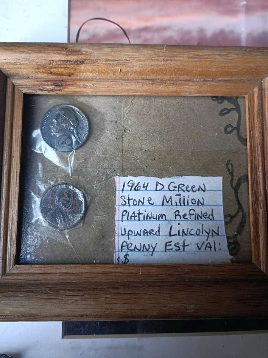 1964 D nickel an a 1964 D penny platinum million refine high