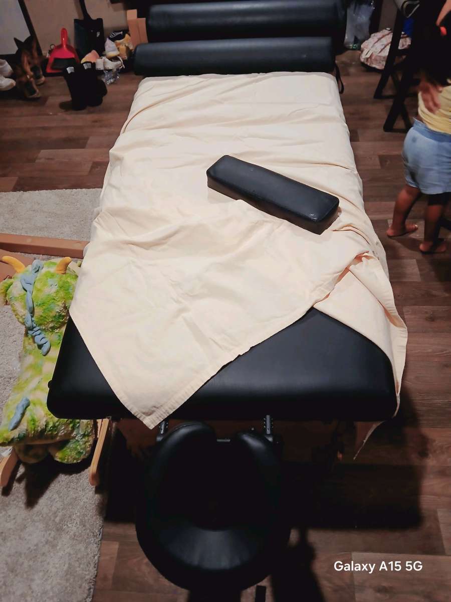 Massage table with equipment