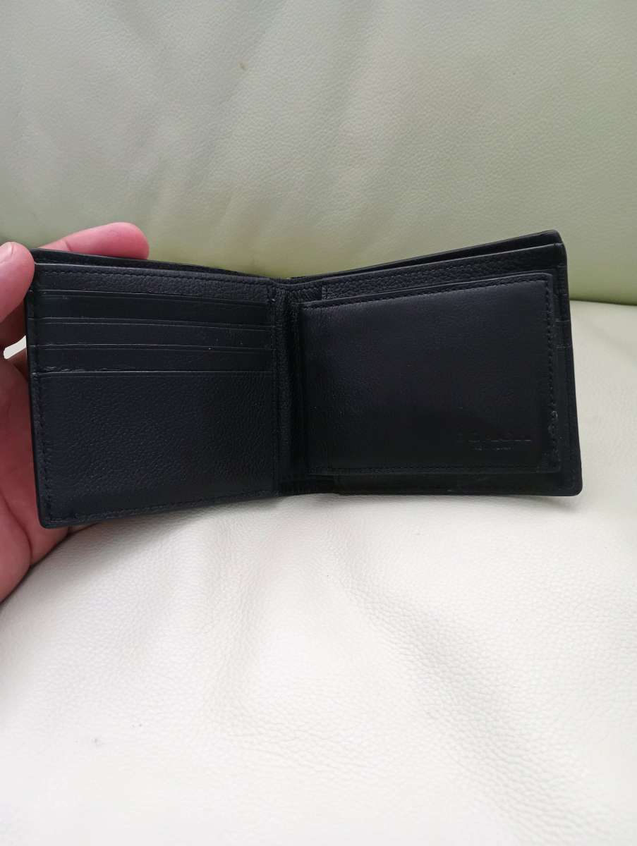 Coach Mens 3 In 1 Compact ID Wallet in Refine Pebble Leather