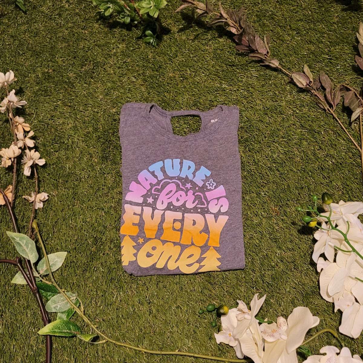 Girls Gray Nature Is for Everyone Tee