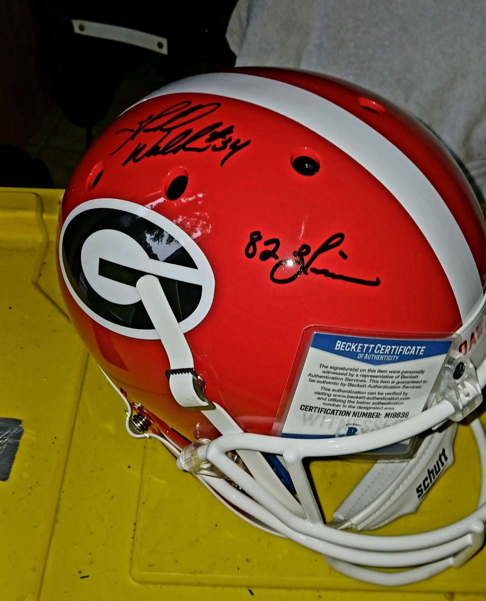 georgia bulldog signed herschel helmetwalker