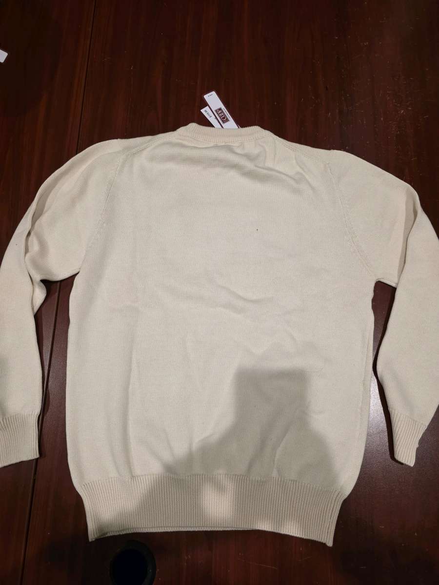 Harvard University COOP applique crew CREME sweater x6