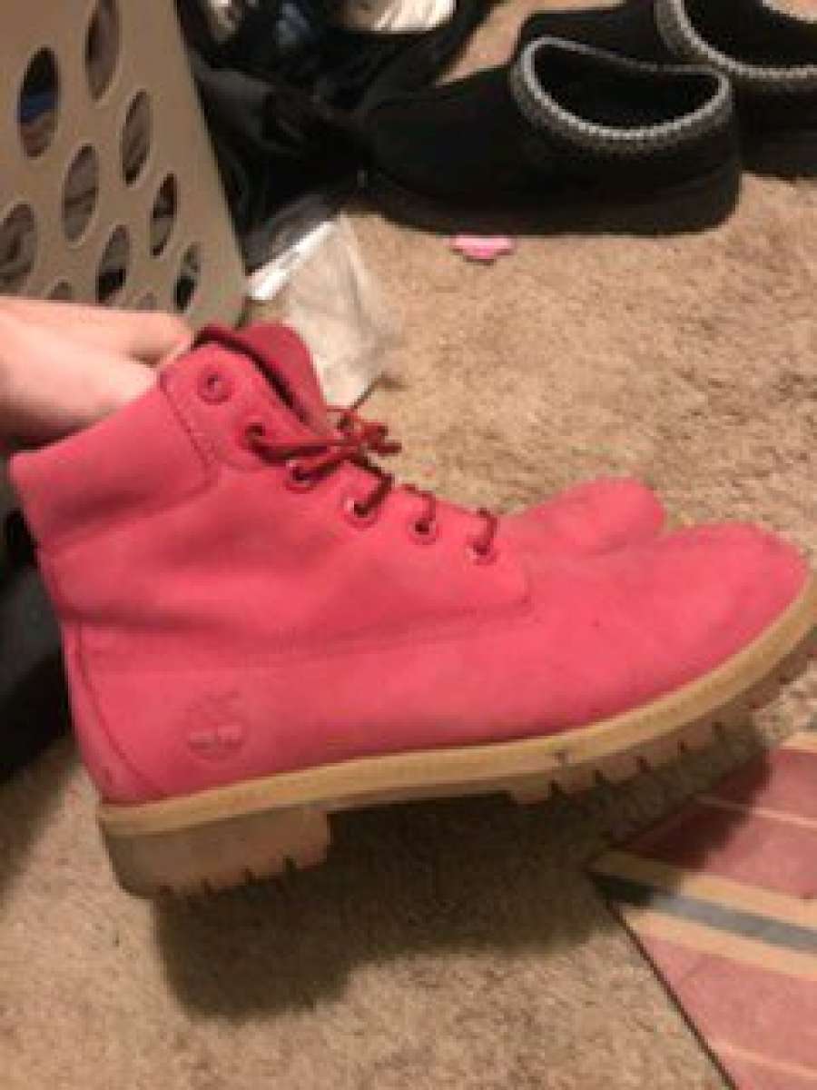 Pink Timberland Boots Size 7y