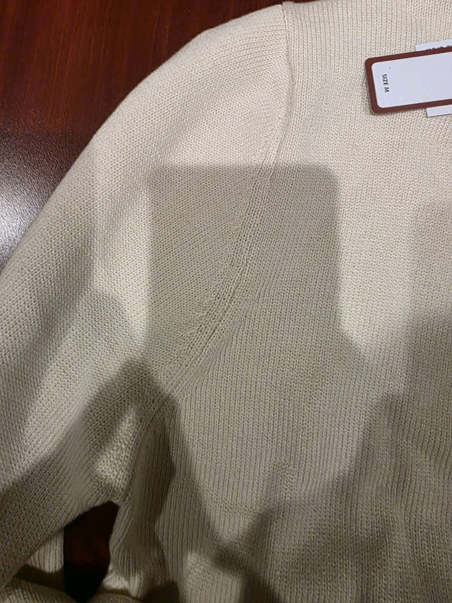 Harvard University COOP applique crew CREME sweater x6