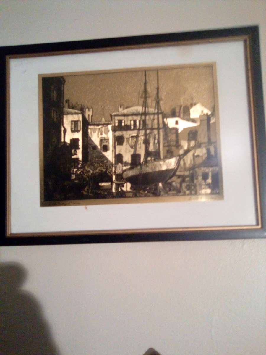 gold plated pictures set of 4