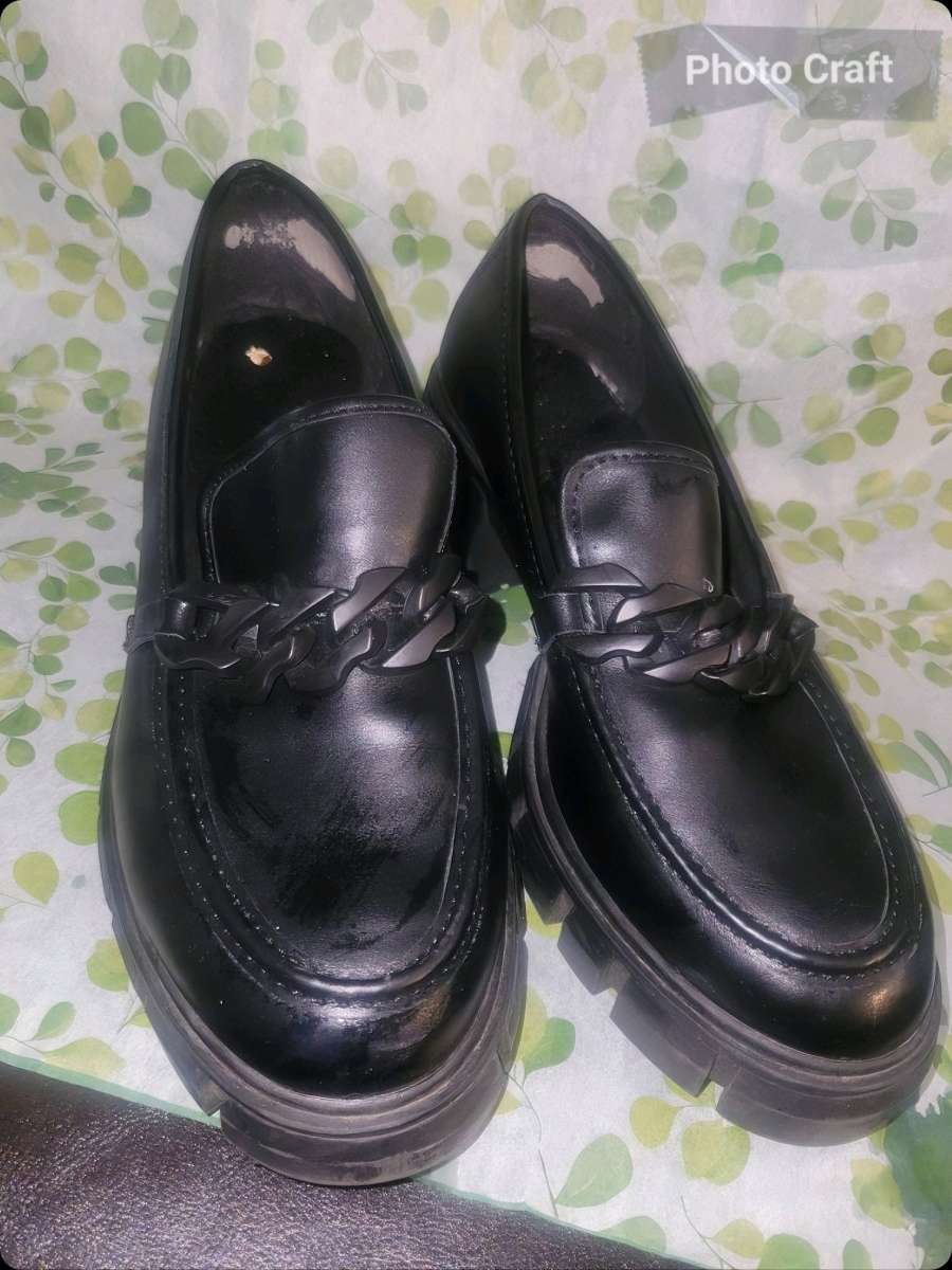 Black Platform loafers