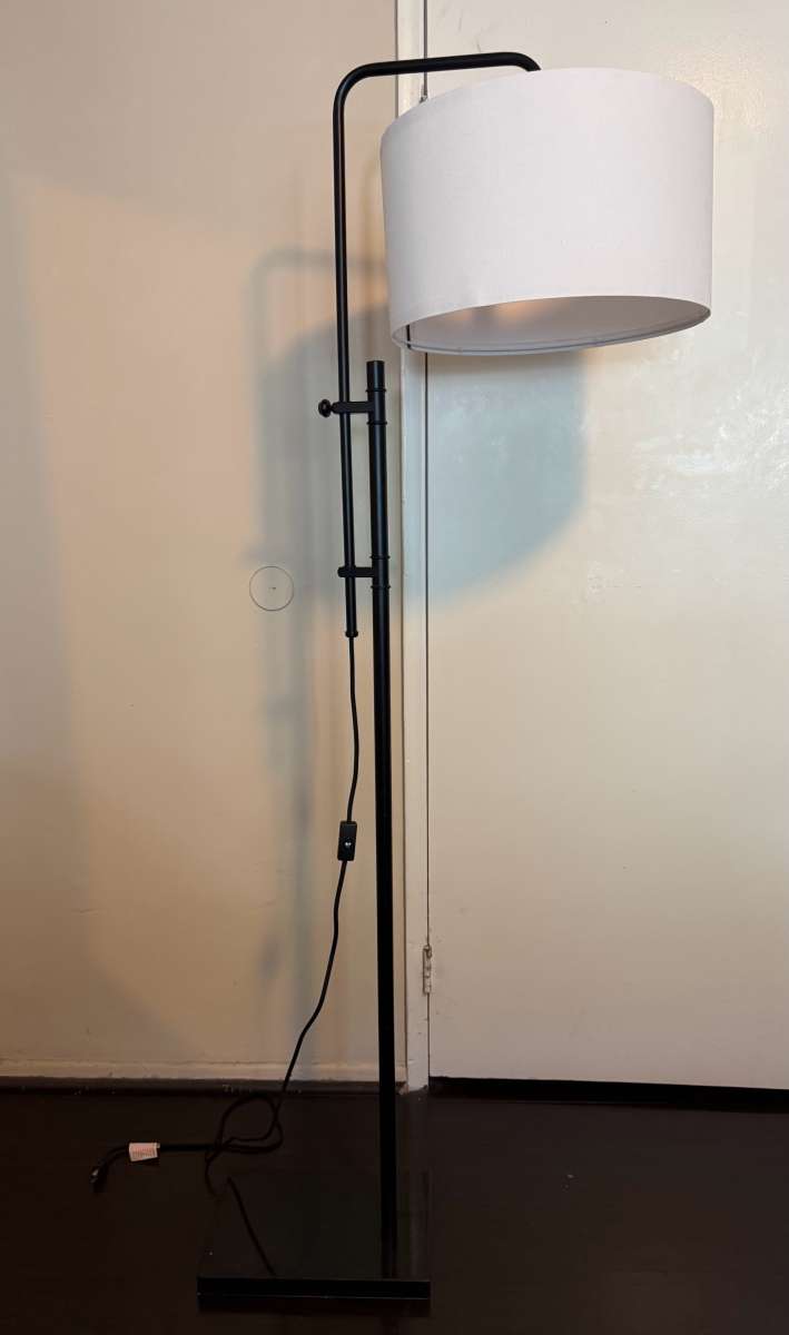 72 in Classic Black MidCentury Modern Lamp