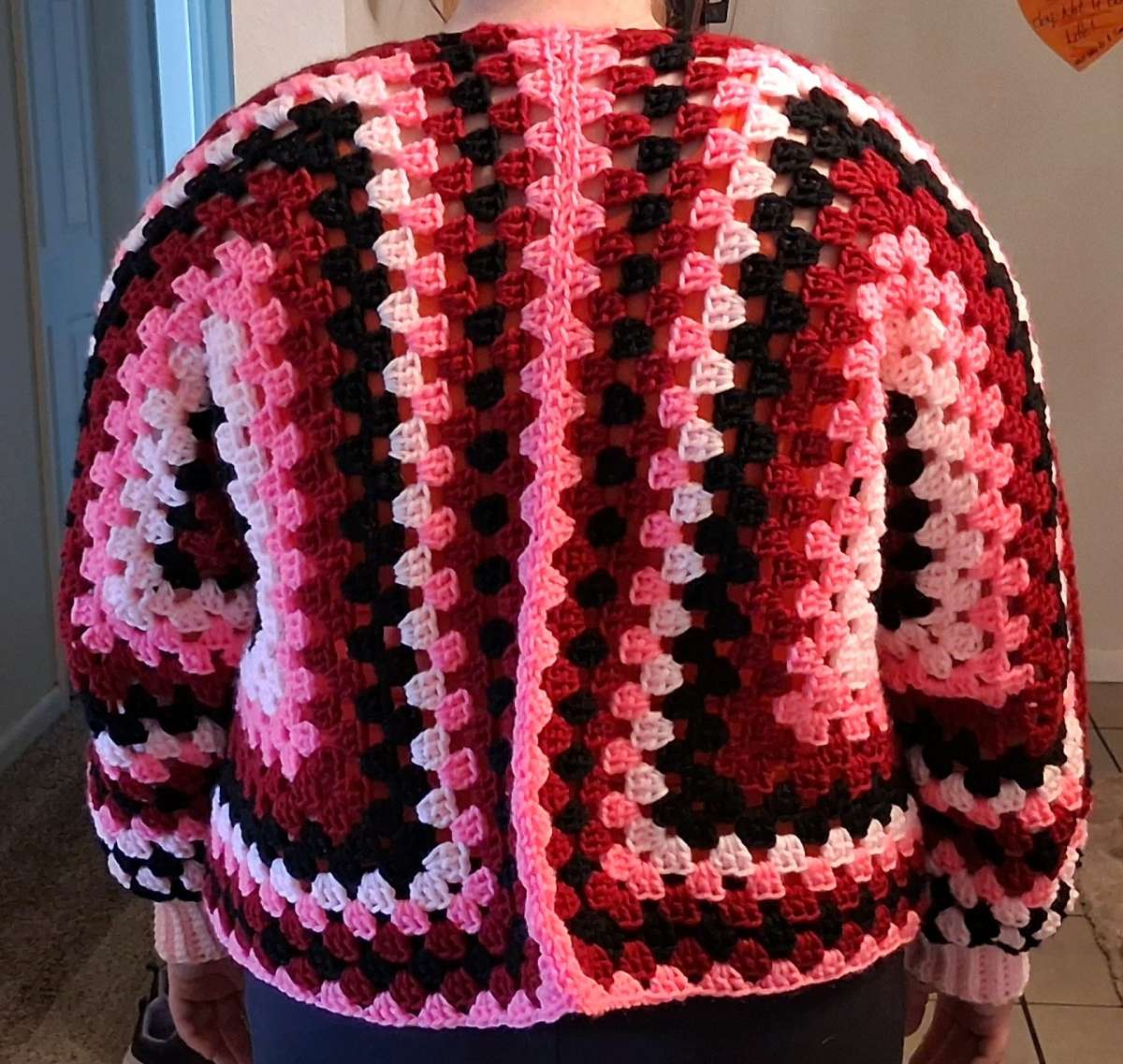 hexagon cardigan handmade