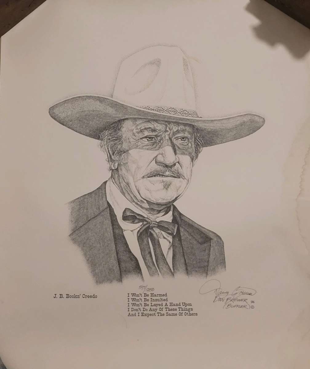 JOHN WAYNE FOUR FACES WEST LITHOGRAPH PRINT BY GIL ORTEGA 19