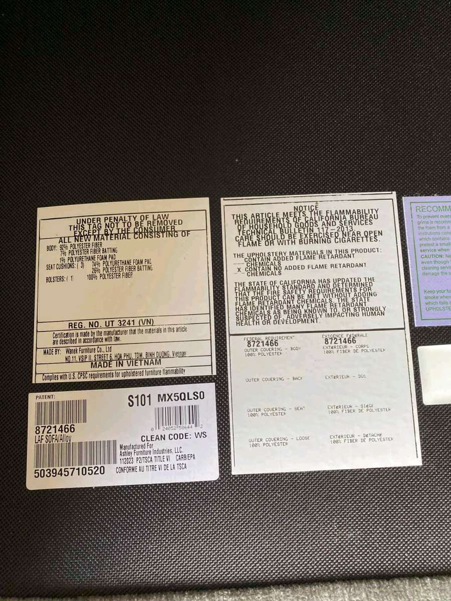 Ashley Furniture Altari Fabric 2 pc Sectional