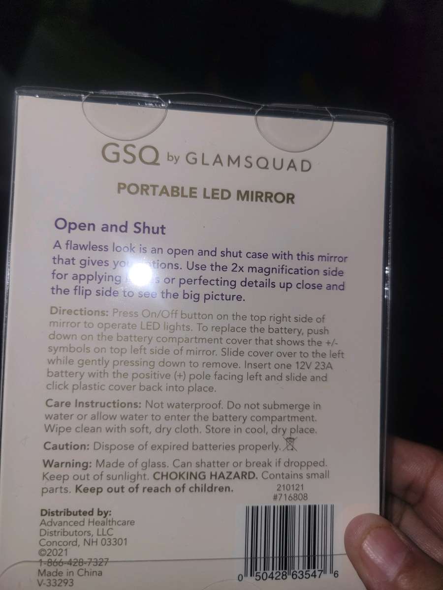 Led Mirror Battery  Included