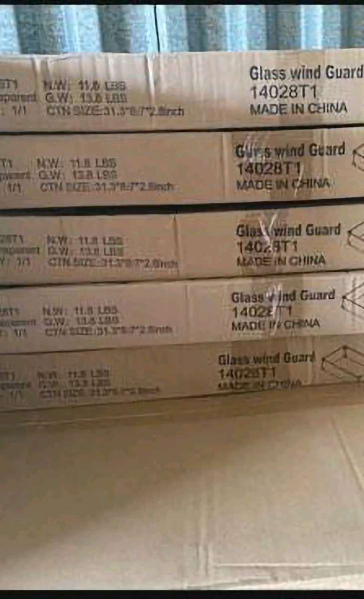 5 BOXES OF GLASS WIND GUARD 14028T1