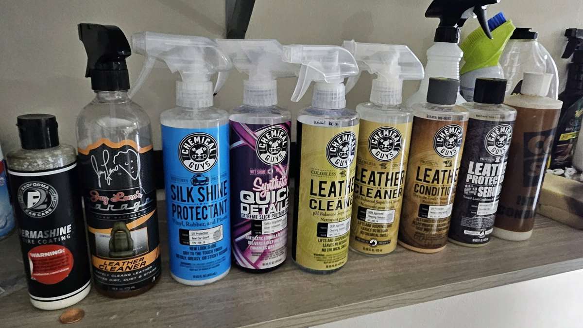 car cleaning supplies