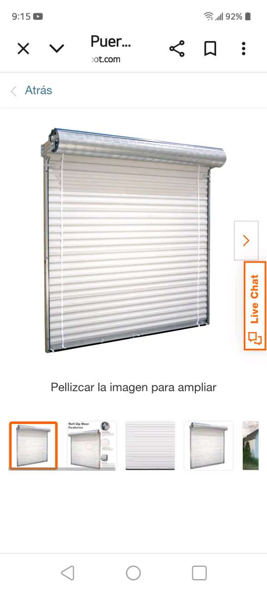 puerta enrollable de garaje de 10X10 nueva 800 firme