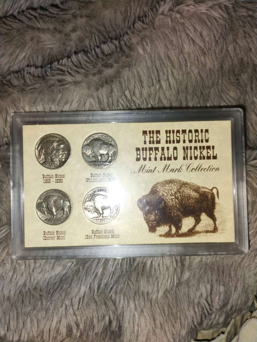 4 Buffalo Nickels Mint Mark Collection