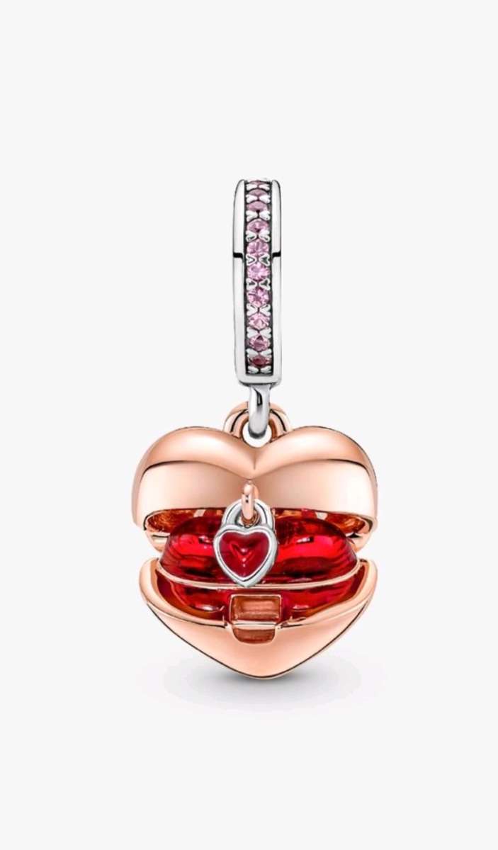 PANDORA DANGLE HEART CHARM NEW