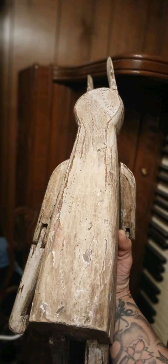 old wood bunny kids toy or home decor