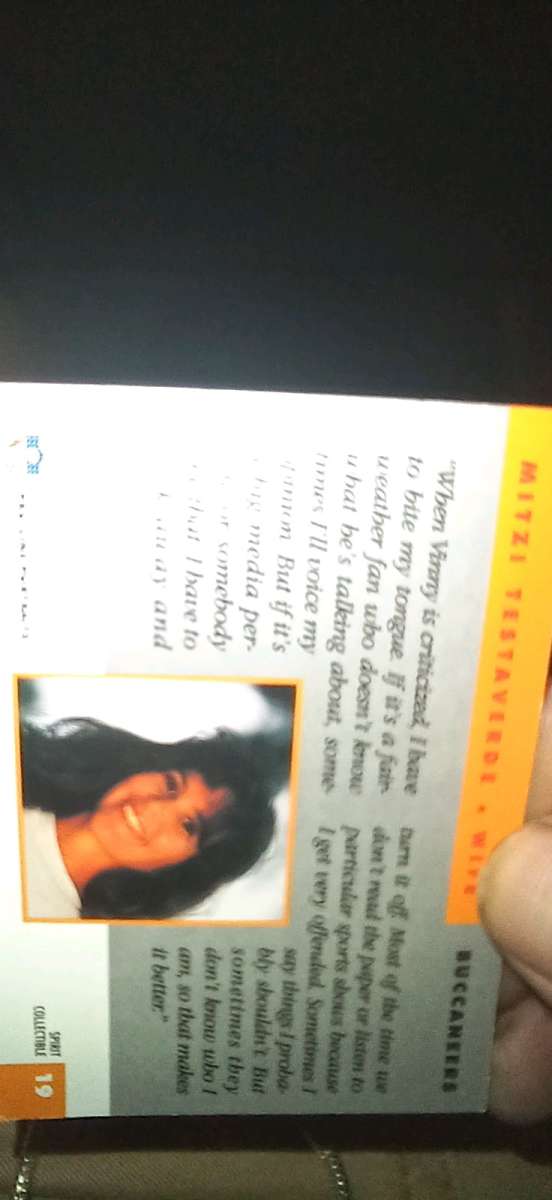 VinnyTestaverdes wifes trading card