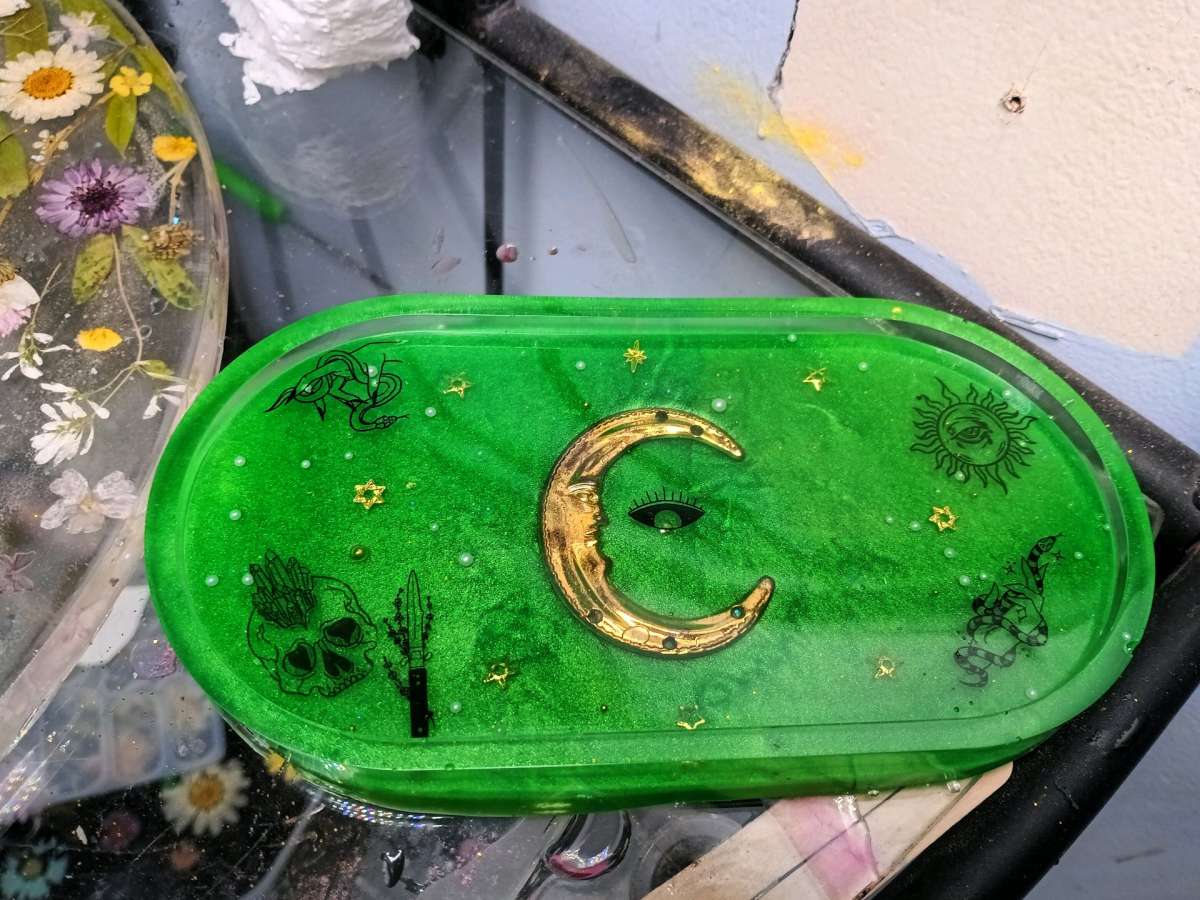handmade resin jewelry tray