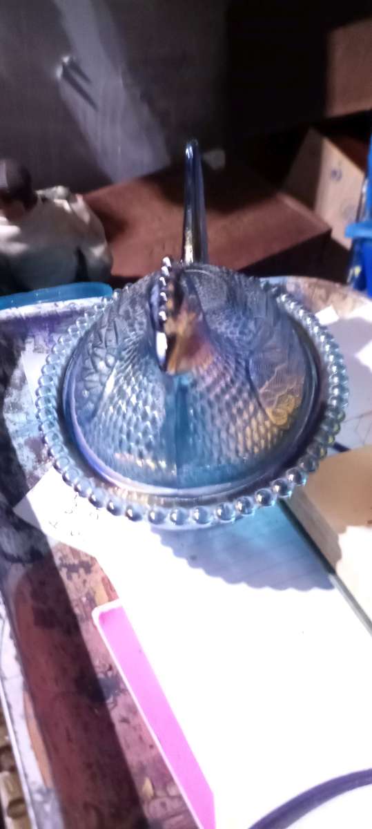 antique chicken bowl with lid