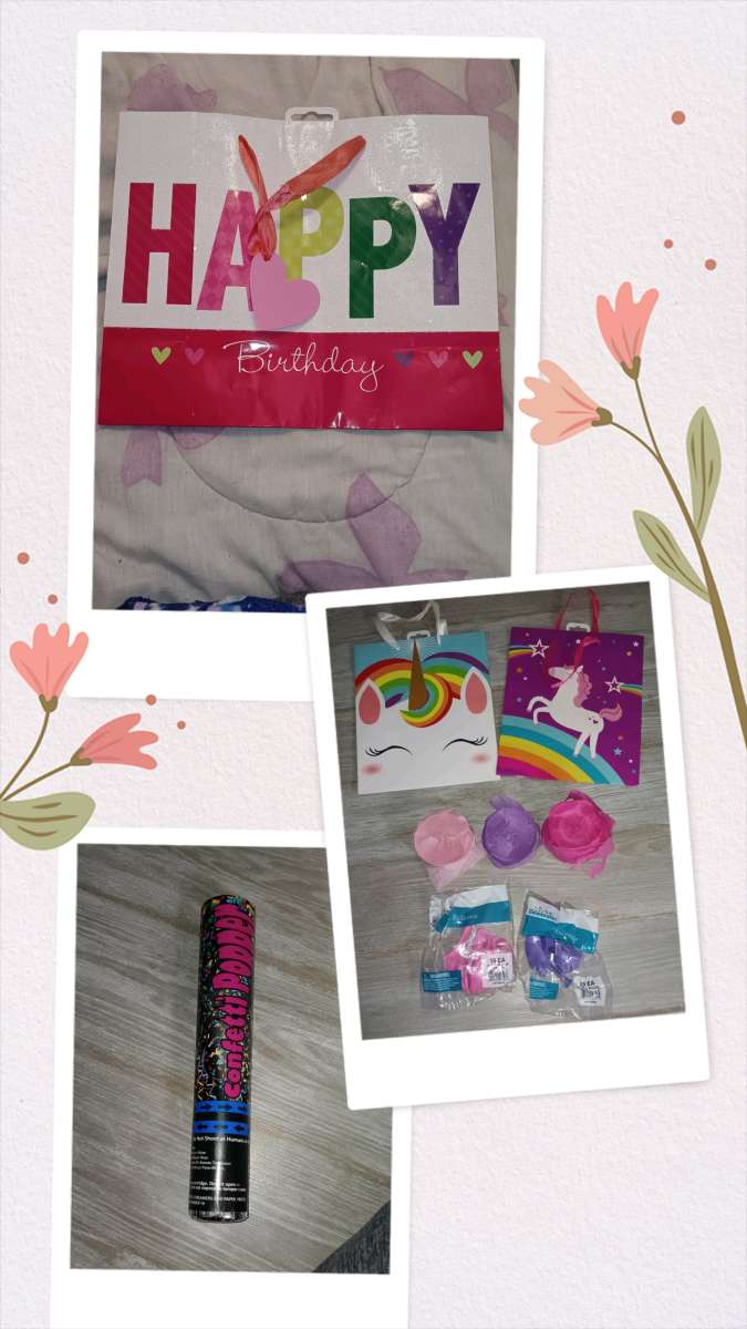Assortment of party decor