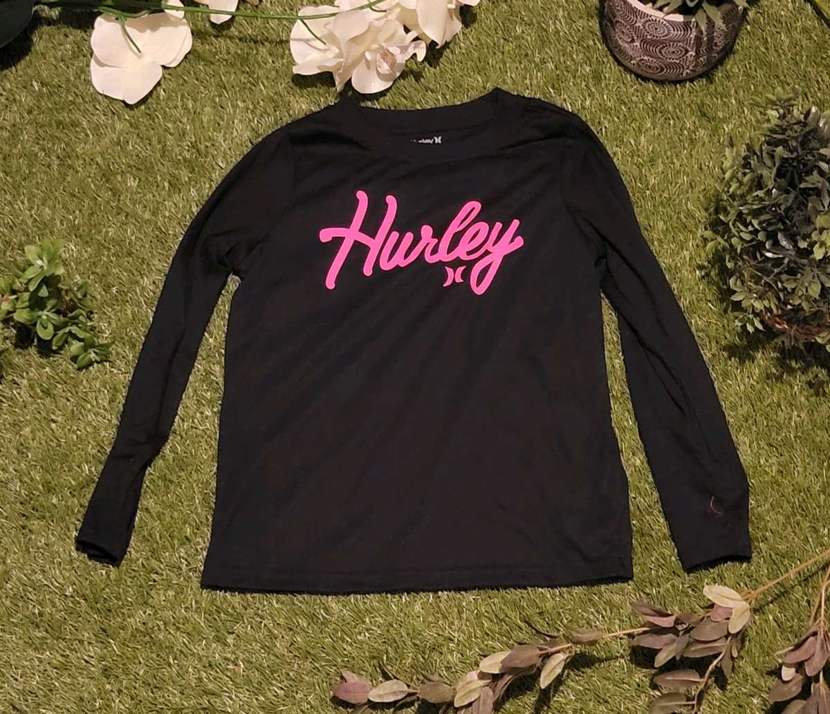 Girls Black Hurly Long Sleeve Tee