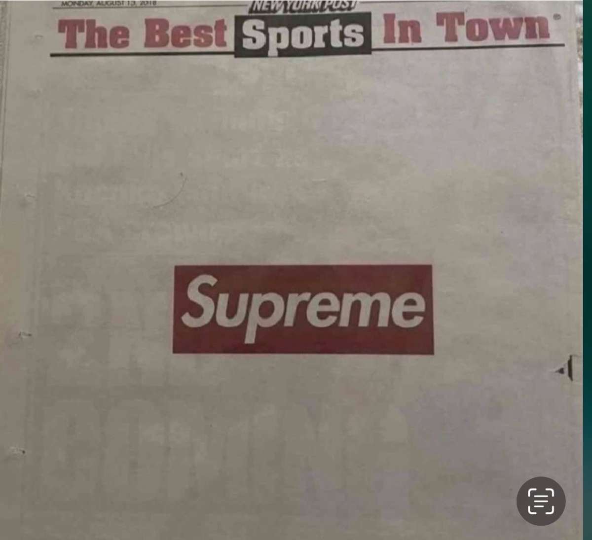 Limited Edition Supreme newspaper
