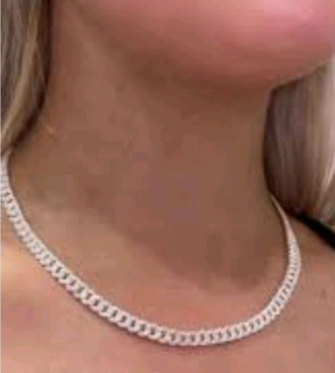 PANDORA STERLING SILVER PAVE CUBAN NECKLACE