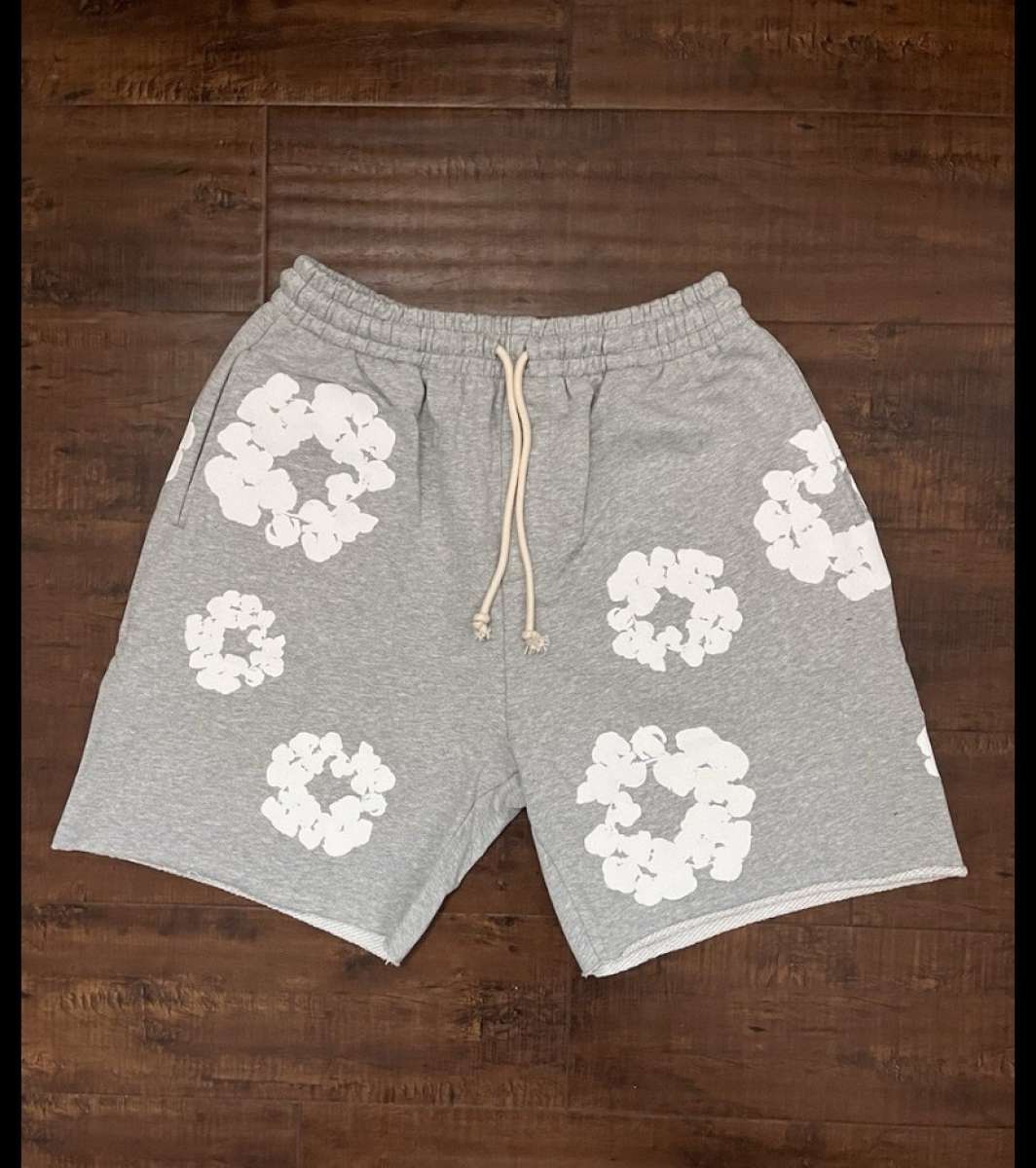 Grey denim tears shorts