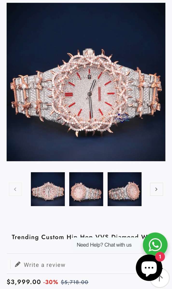 41 MM AP Jesus Crown Moissanite Diamond Diamond Tester Appr