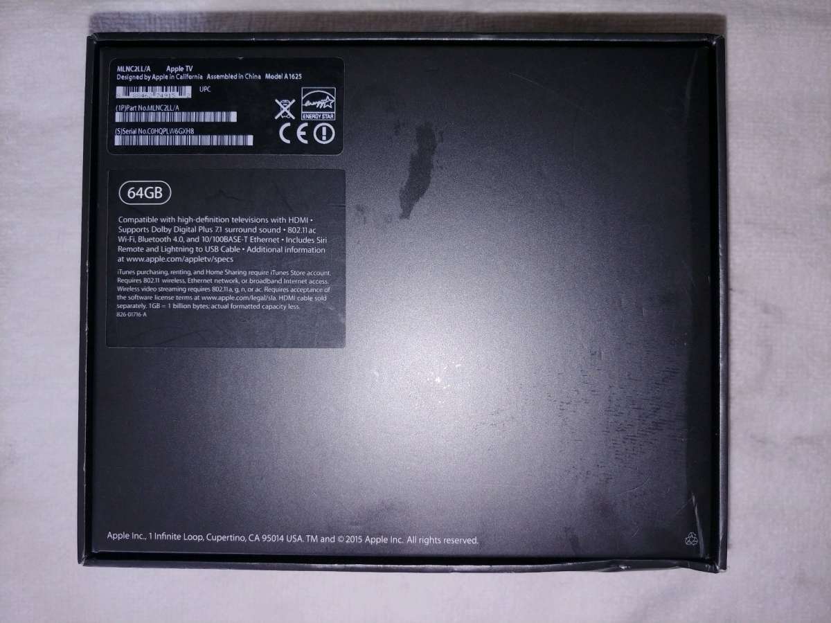 Apple TV HD Box TV Streaming 64GB