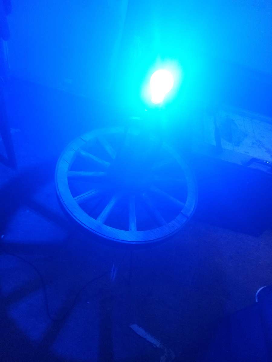 Antique Wagon Wheel Lamp