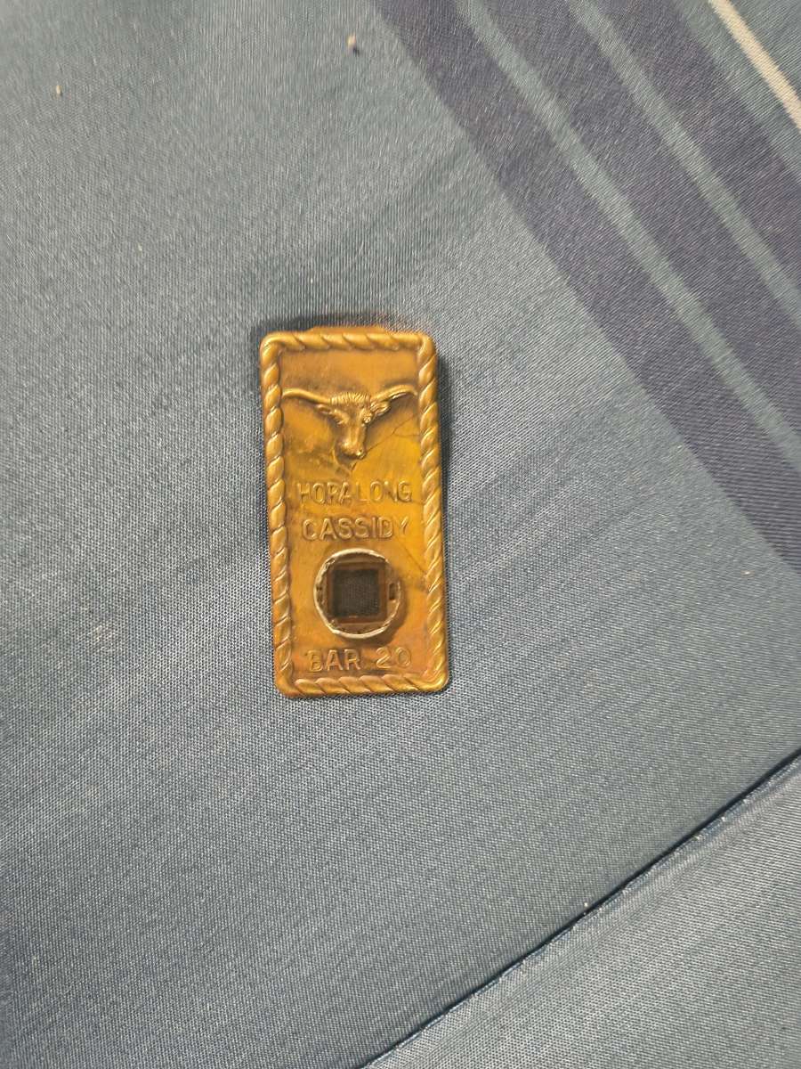 1950s vintage brass Hopalong Cassidy money clip