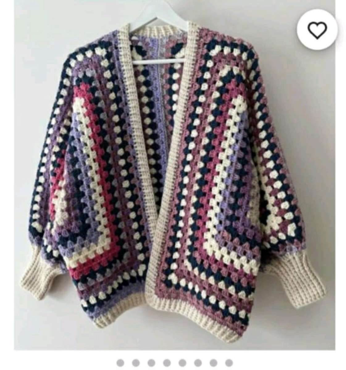 hexagon cardigan handmade