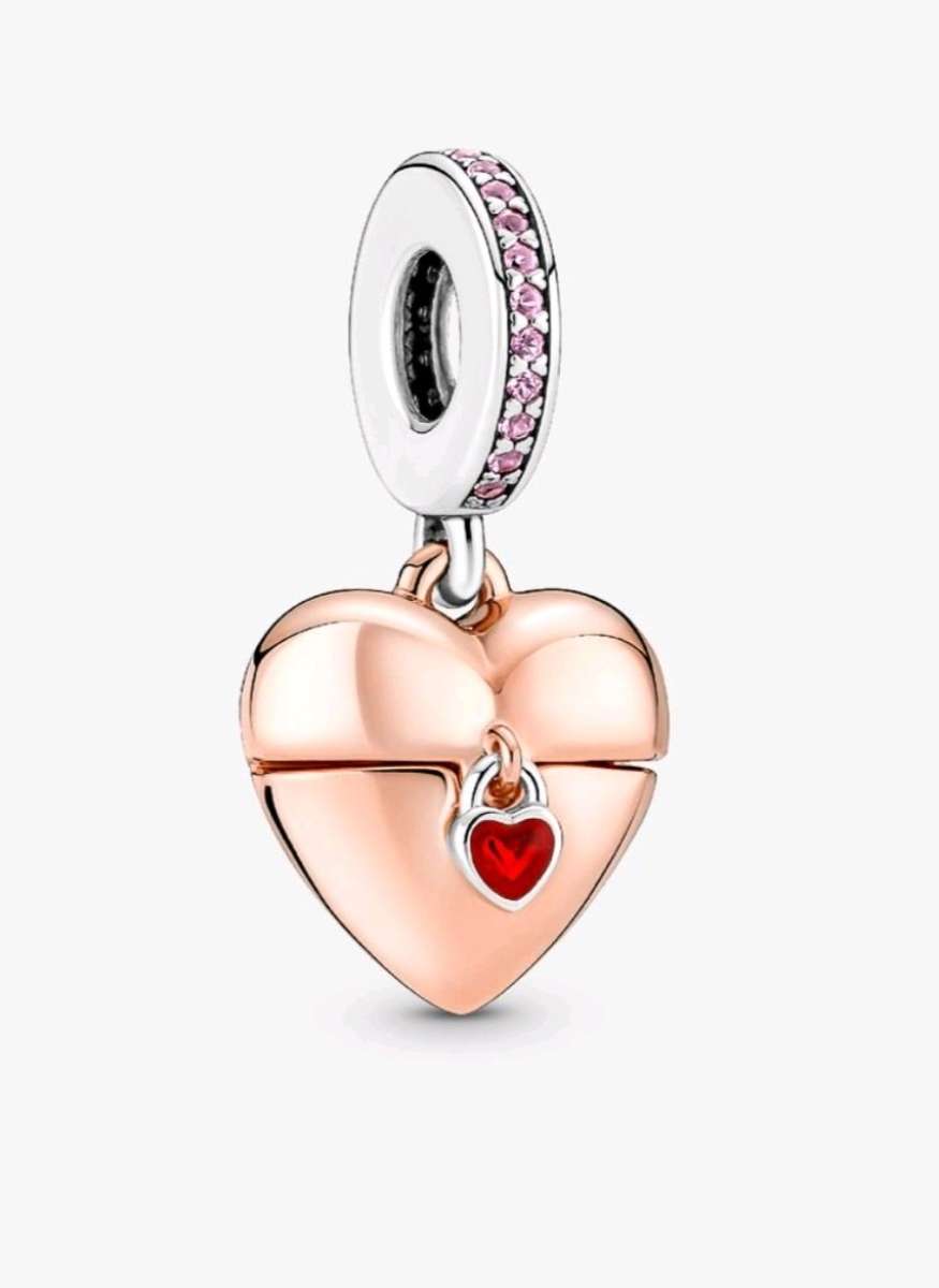 PANDORA DANGLE HEART CHARM NEW