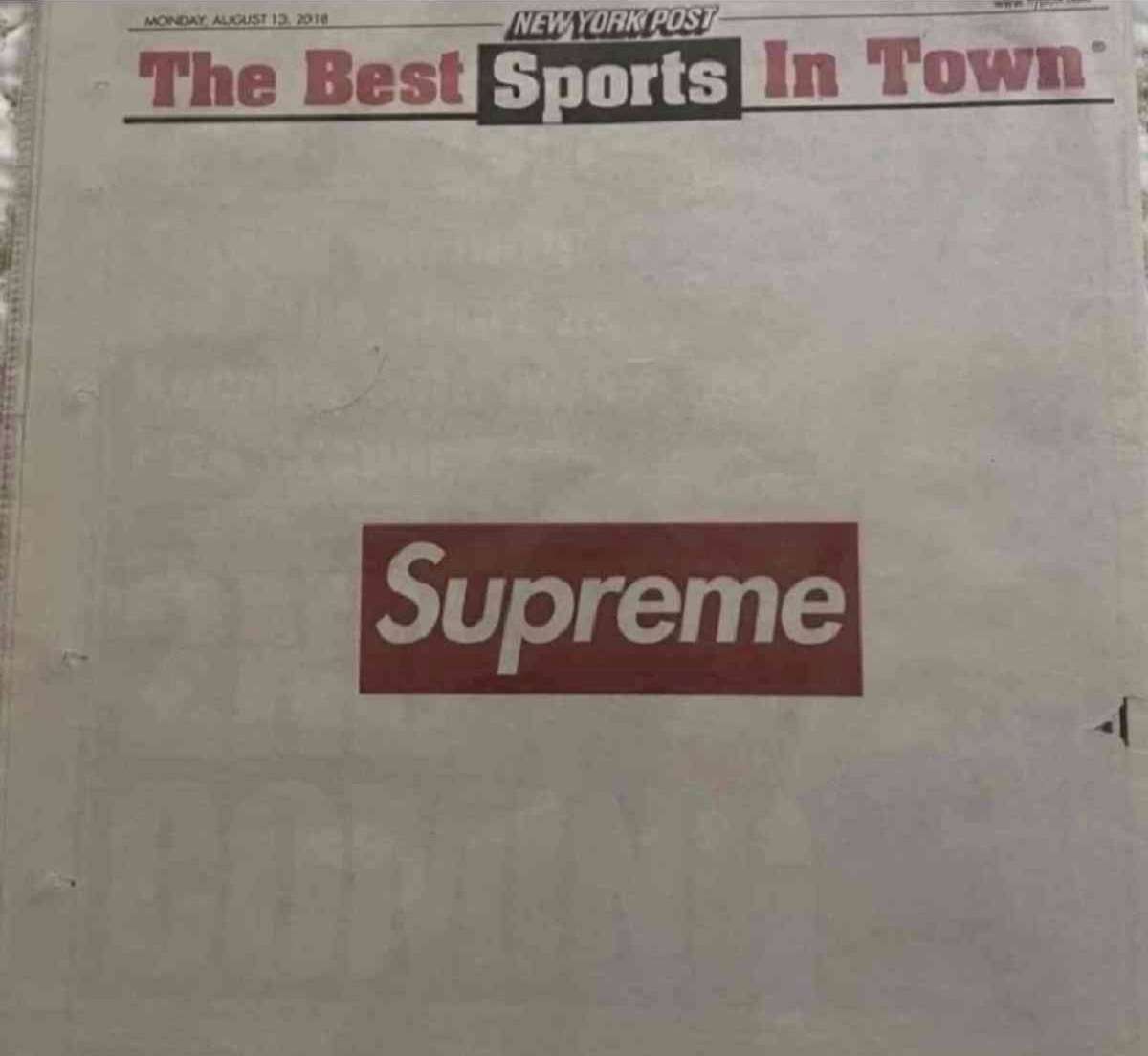 Limited Edition Supreme newspaper