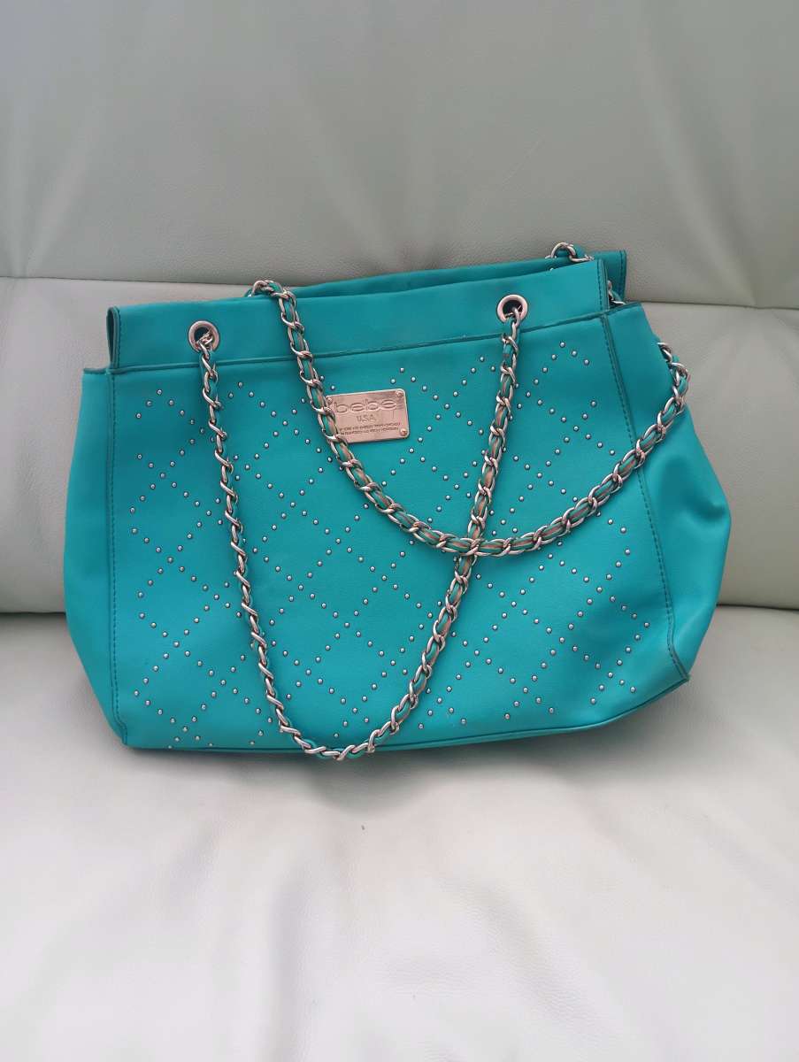 BEBE TOTE TURQUOISE BLUE