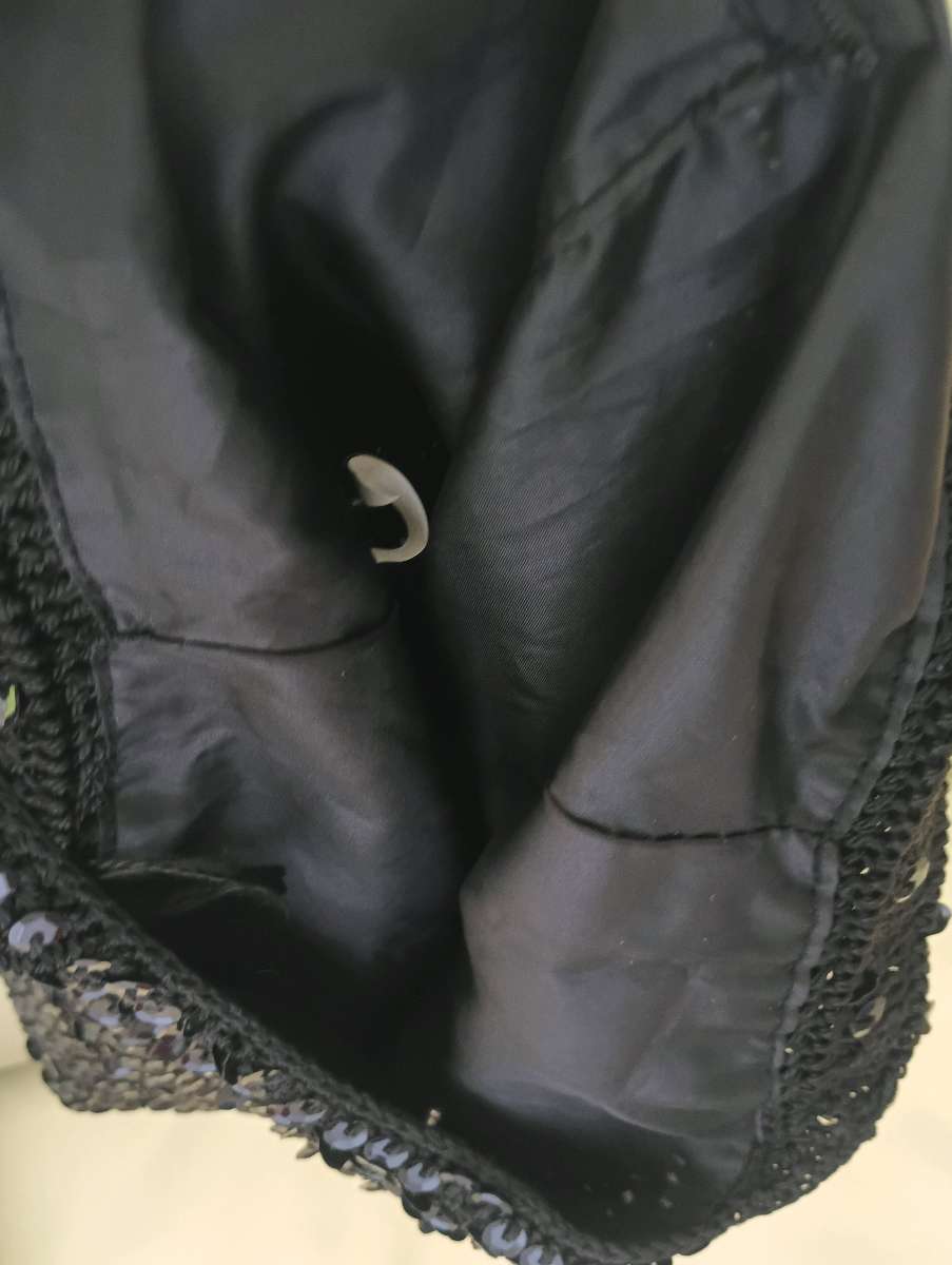 Vintage Sequin Slouchy Hobo Knit Shoulder Bag