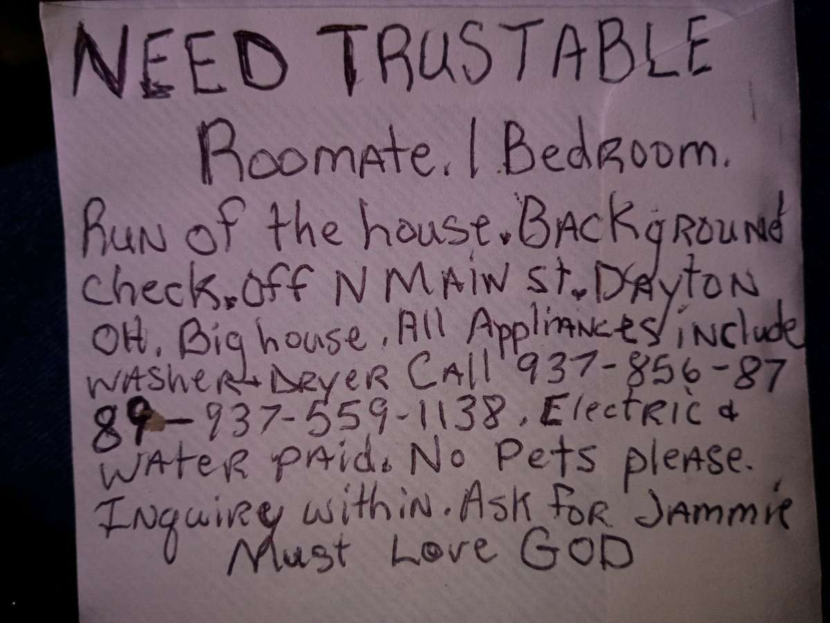 Need wanted trustable roommate to move in imeadiately