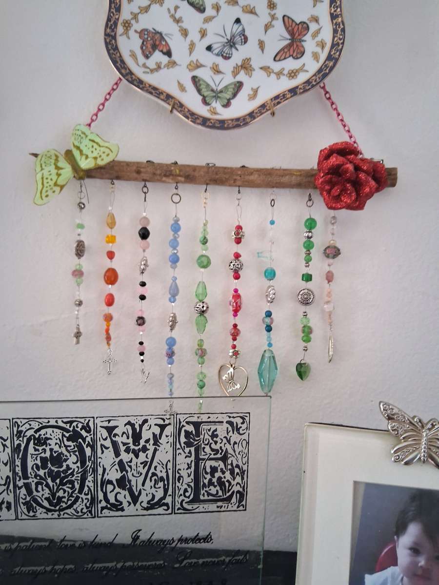 Handmade Beaded Window Art
