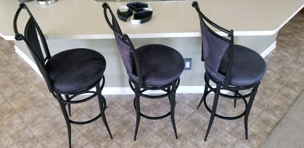 Qty3 Black High Chairs