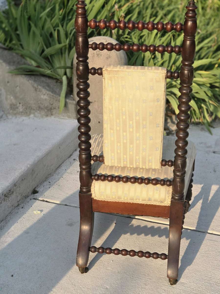 Antique Victorian Bobbin Chair  Classic Turned Spindle Desig