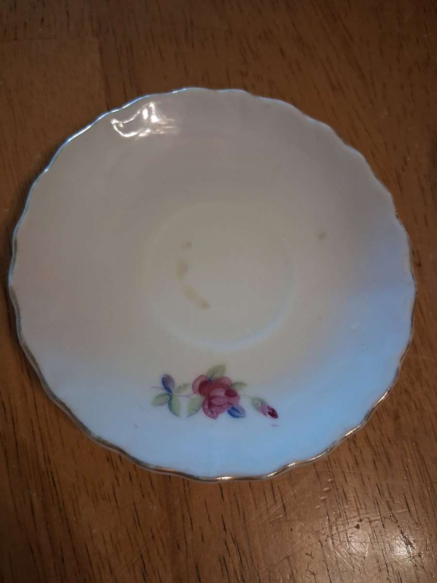 3 Pink flower teacup and saucer sets