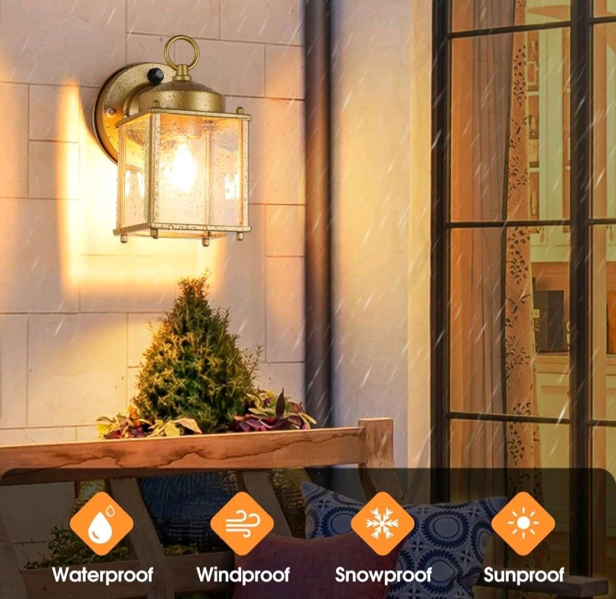 Dusk till Dawn outdoor wall lighting