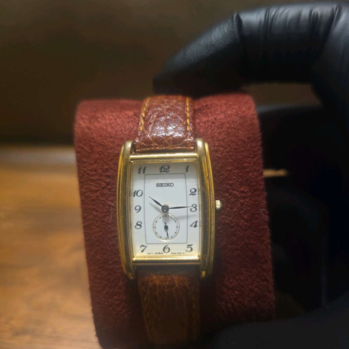 vintage seiko cartier tank style